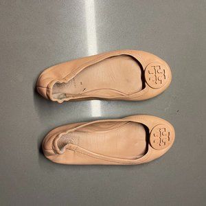 Tory Burch Minnie Travel Ballet Flat - Light Tan